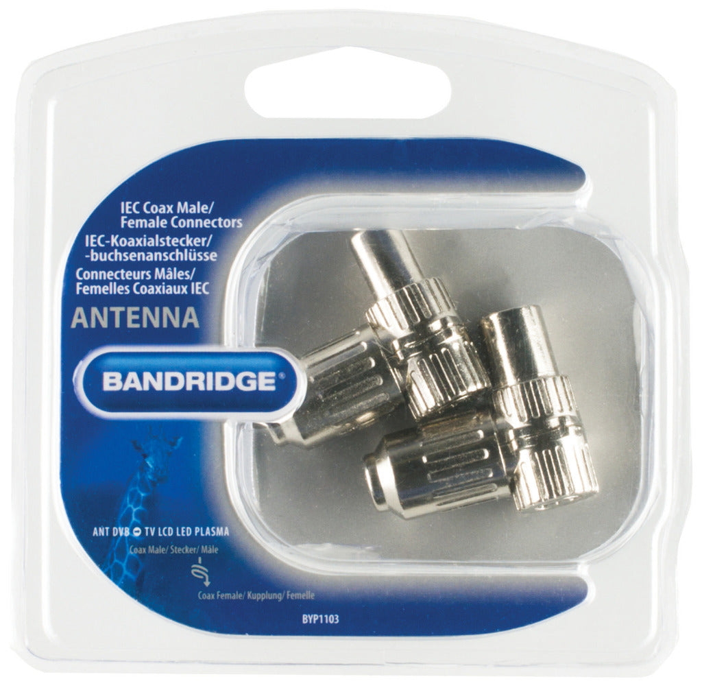 Bandridge BYP1103 IEC Koaxialstecker Stecker Buchse