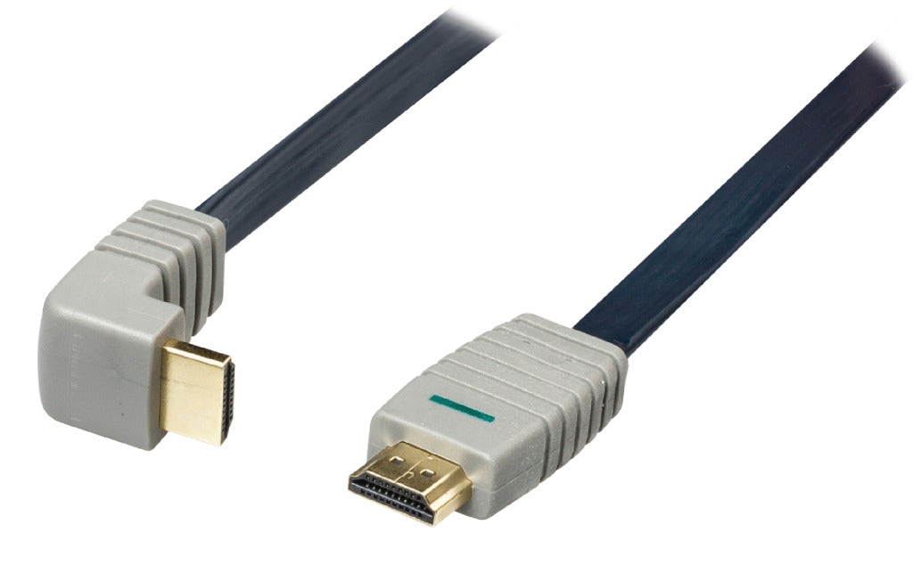 Bandridge bvl1372 high speed hdmi 270 graden platte kabel verguld 2 m