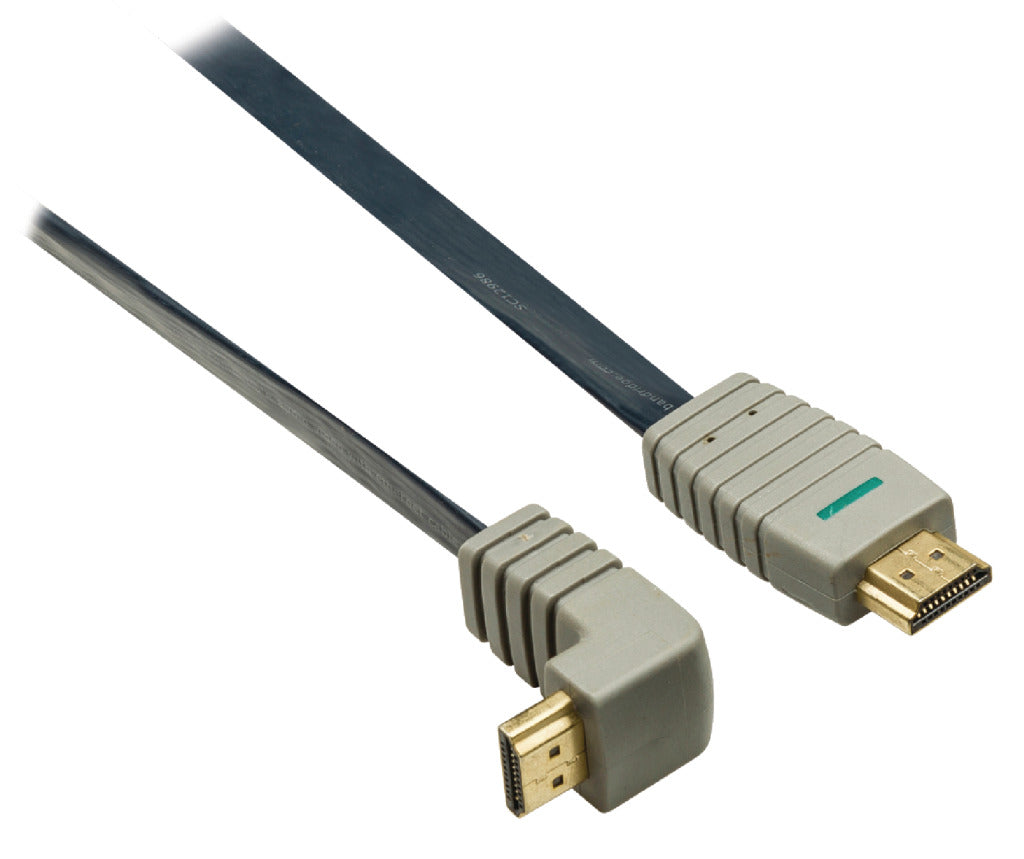 Bandridge bvl1372 high speed hdmi 270 graden platte kabel verguld 2 m