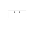 Etiket 2616 wit rechthoekig permanent 6 rol a 1000 stuks