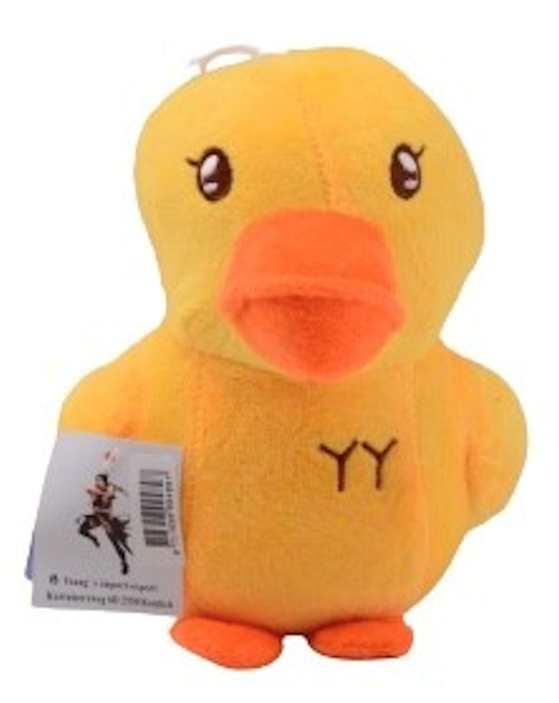 Pluche eendje + - 15cm met zuignap