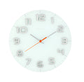 Nextime ne-8817wi wandklok dia. 30 x 3.5 cm, glass, white, 'classy round'
