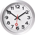 Nextime ne-3998ar wandklok dia. 19 cm, geborsteld aluminium, 'station'