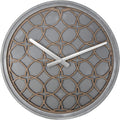 Nextime ne-3212br wandklok dia. 39.5 cm, polyresin hout, grijs
