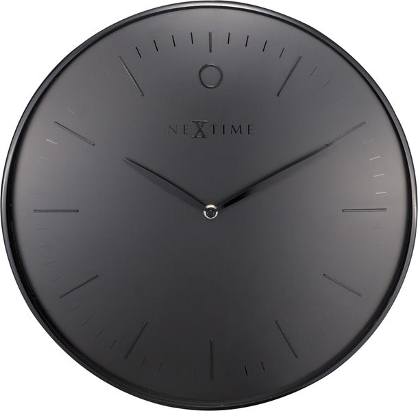 NeXtime ne-3235zw Wanduhr Glamour ø40 Metall Schwarz