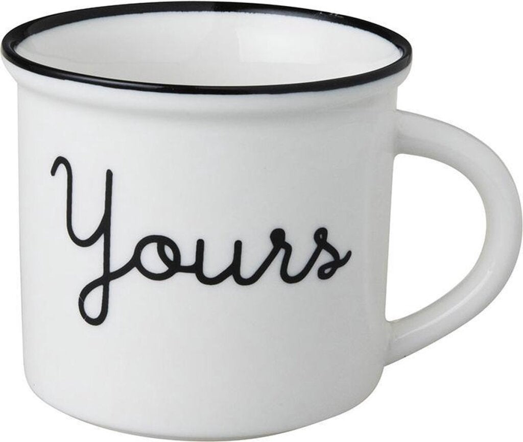 Dutch Rose schwarz-weiße Tasse, Ihre weiße