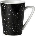 Dutch Rose Loft schwarz-weißer Becher, schwarz mit Glitzer, 31 cl