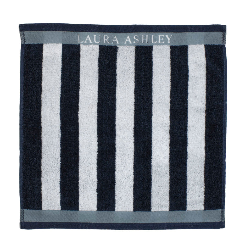 Laura Ashley Küchenhandtuch mit Mitternachtsstreifen, 50 x 50 cm, dunkelblau
