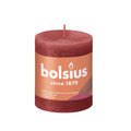 Bolsius rustikale Säulenkerze 80 68 rot