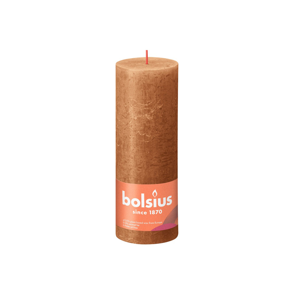 Bolsius rustikale Säulenkerze 190 68 braun
