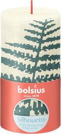 Bolsius rustiek kaars 130 68 bladmotief