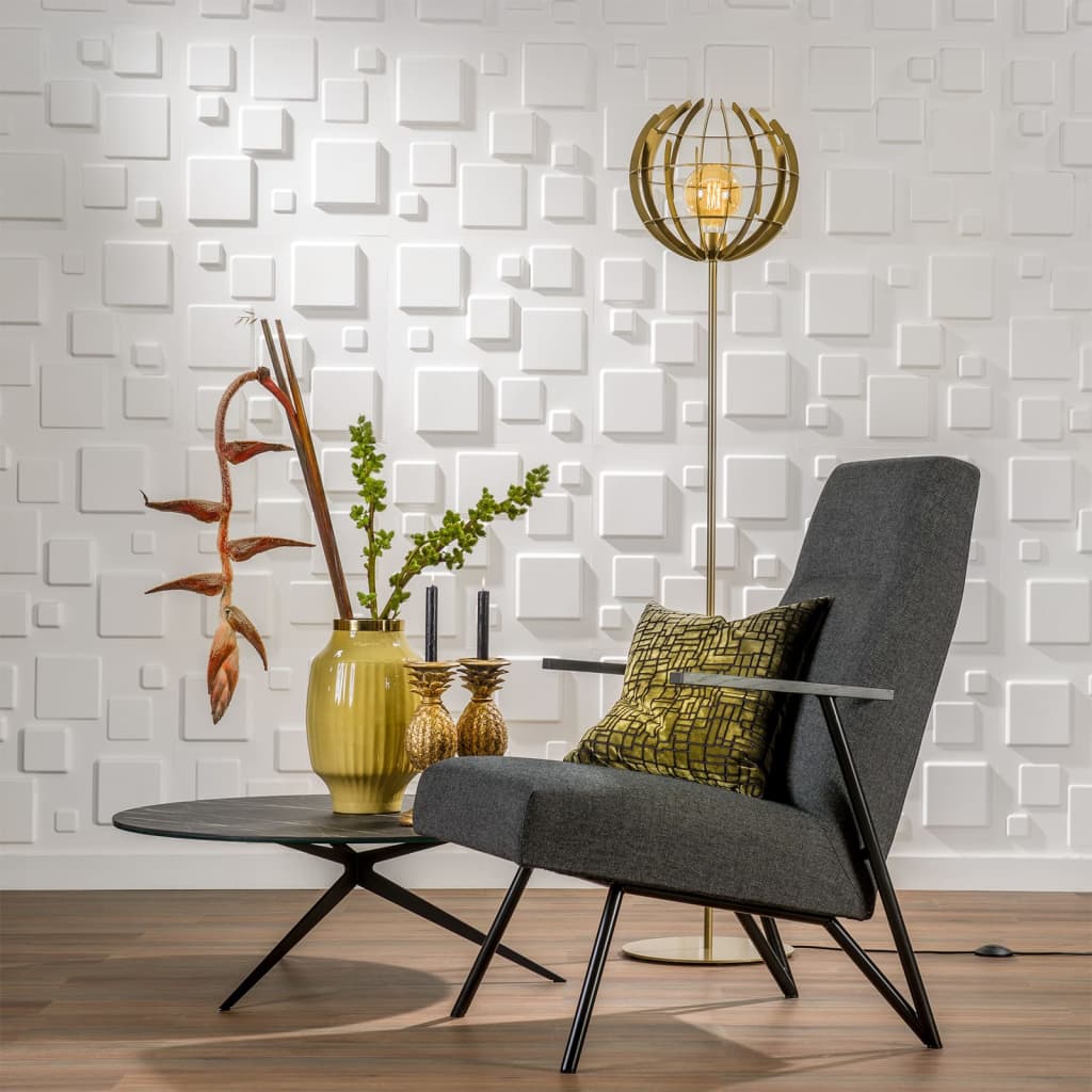 WallArt 12-teiliges Wandpaneel-Set 3D GA-WA09 Quadrate