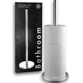 Einfacher, stehender Toilettenpapierhalter aus Edelstahl, 45 cm
