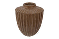 Countryfield vaas duuk s bruin 23x23xh26cm aardewerk