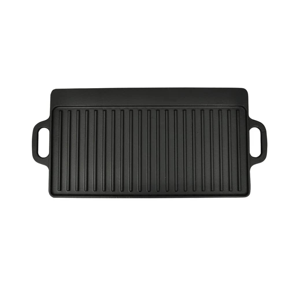 Vidaxx Grillplatte Gusseisen doppelt 38x23 cm 2 Stk