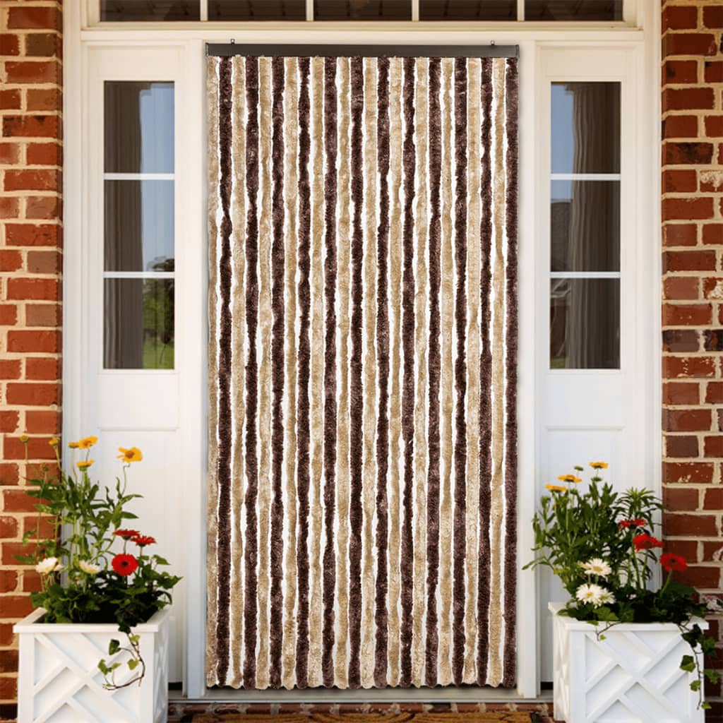 VidaXL Fliegengitter 100x220 cm Chenille beige und hellbraun