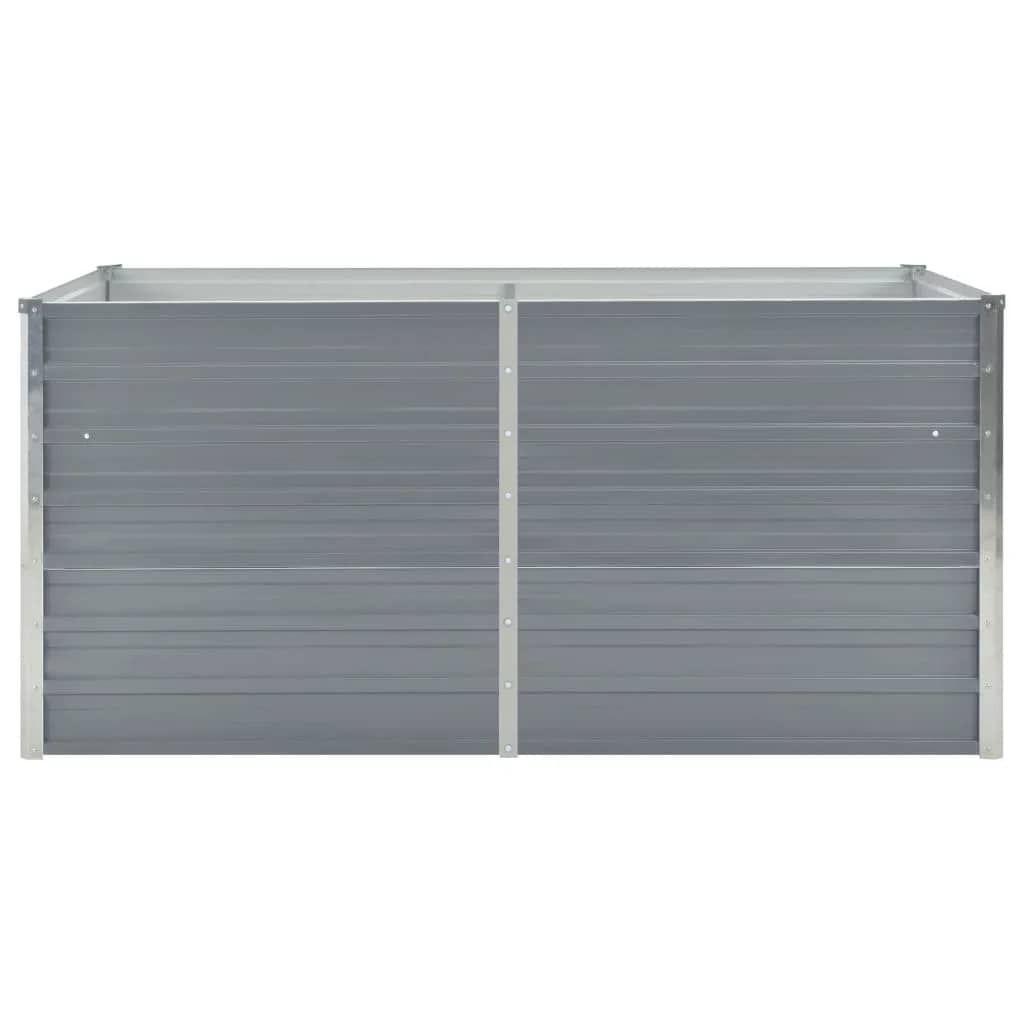 Vidaxl plantenbak verhoogd 160x80x77 cm gegalvaniseerd staal grijs
