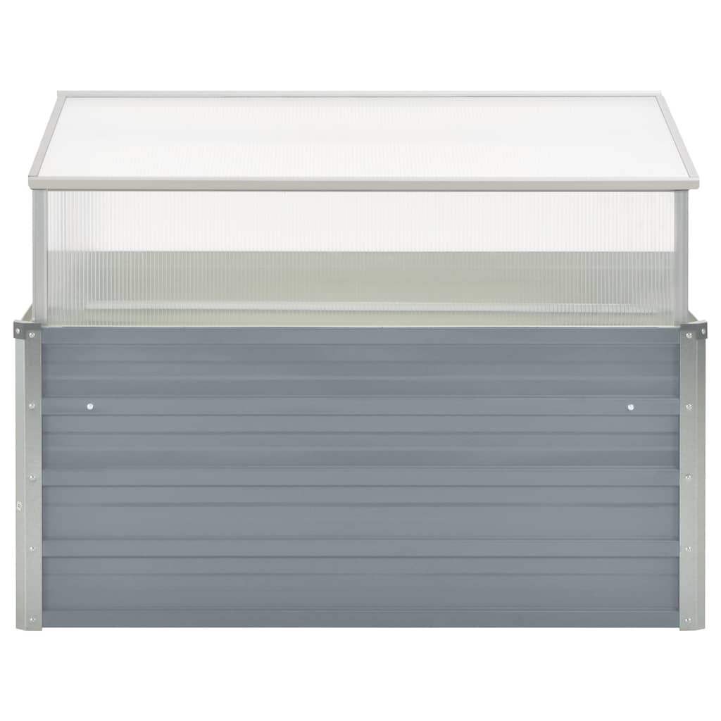 Vidaxl tuinkas 100x100x85 cm gegalvaniseerd staal grijs