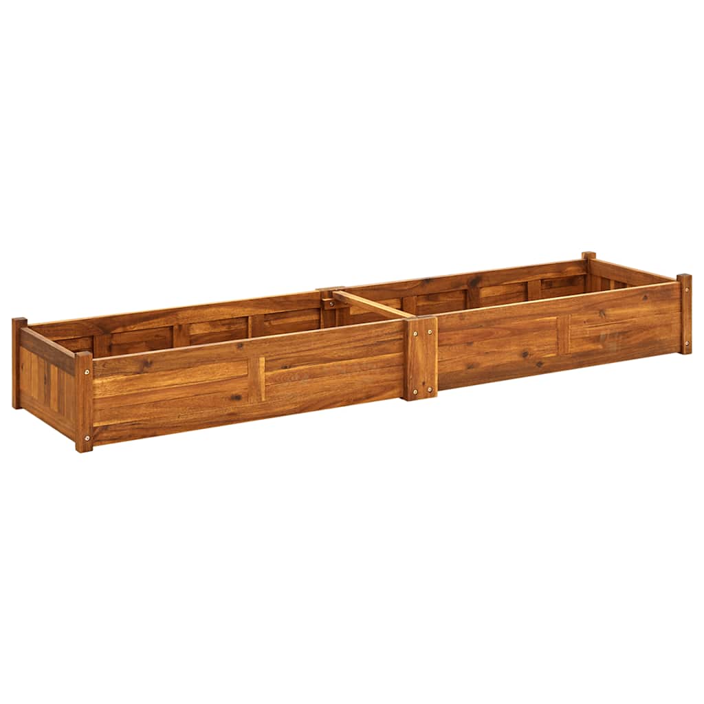 VIDAXL -Planungsbox 200x50x25 cm Akazienholz erhöht
