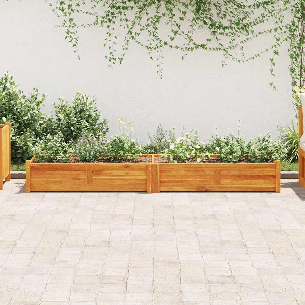 VIDAXL -Planungsbox 200x50x25 cm Akazienholz erhöht