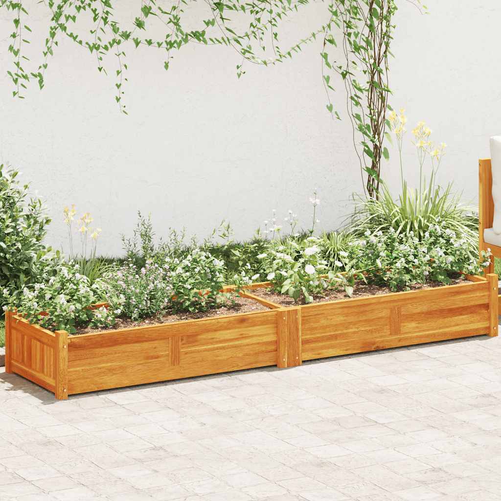 VIDAXL -Planungsbox 200x50x25 cm Akazienholz erhöht