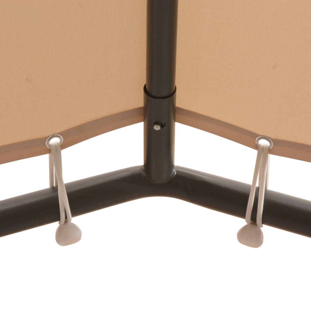 VidaXL Laube 4x4 m Stahl Beige