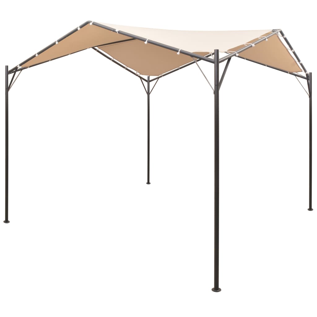 VidaXL Laube 3x3 m Stahl Beige