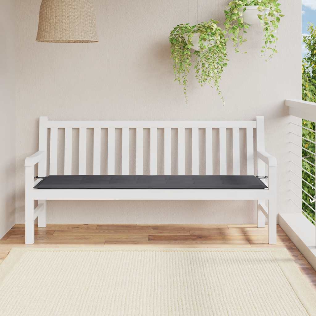 VidaXL Gartenbankkissen 180x50x3 cm Oxford-Gewebe Anthrazit