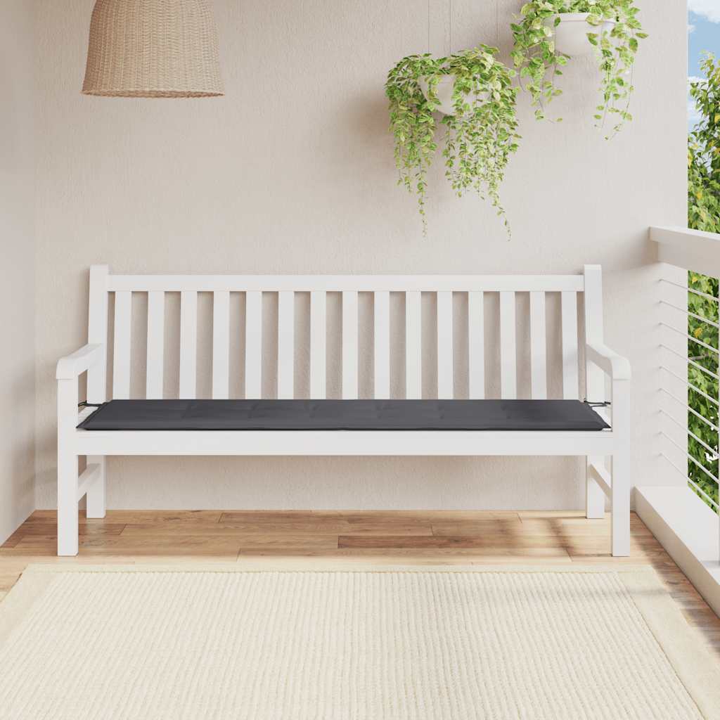 VidaXL Gartenbankkissen 180x50x3 cm Oxford-Gewebe Anthrazit