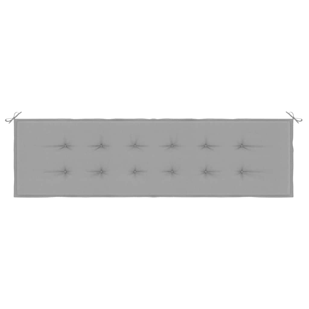 VidaXL Gartenbankkissen 180x50x3 cm Oxford-Gewebe Grau