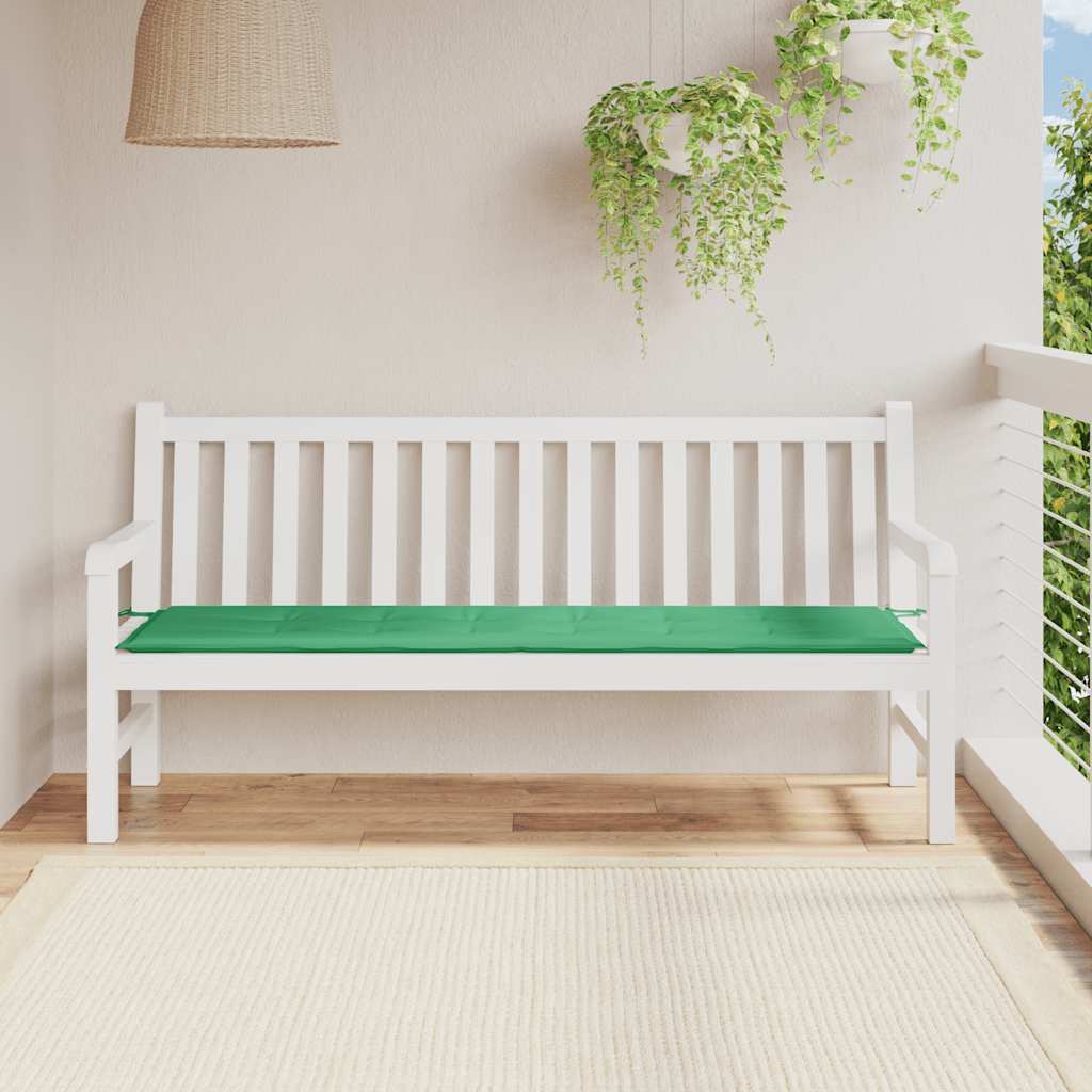 VidaXL Gartenbankkissen 180x50x3 cm Oxford-Gewebe Grün