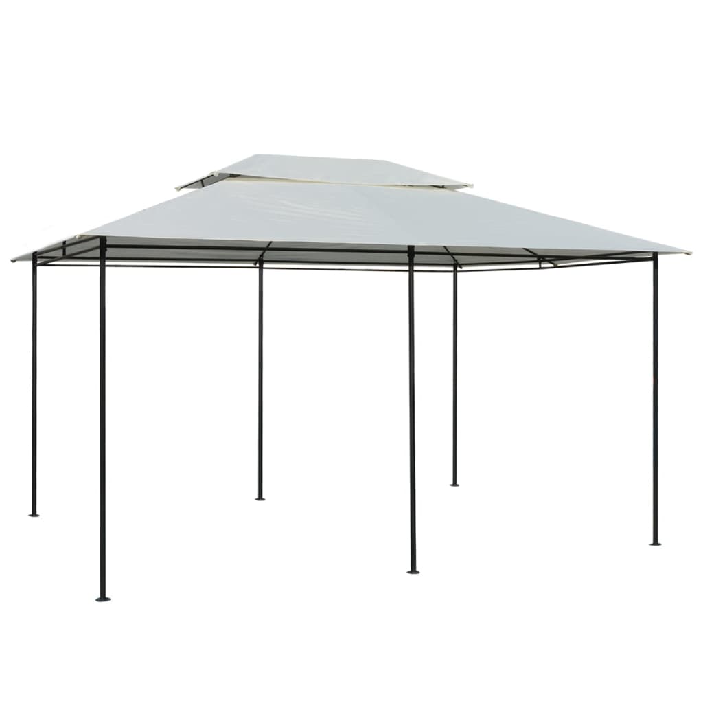 VidaXL Gartenpavillon mit Vorhängen 4x3m weiß