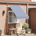 Vidaxl Markise, eigenständig entworfen, 150 cm, blau-weiß gestreift