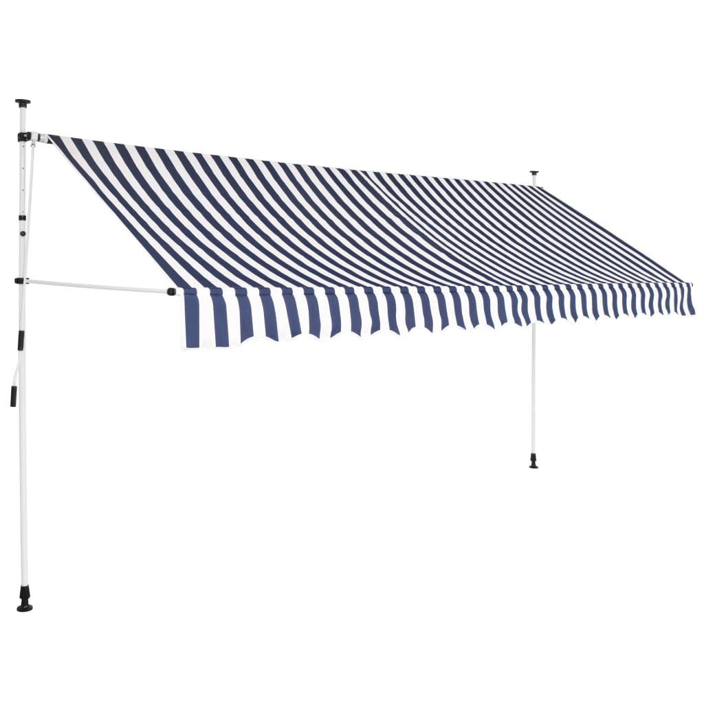 Vidaxl Markise, eigenständig entworfen, 350 cm, blau-weiß gestreift