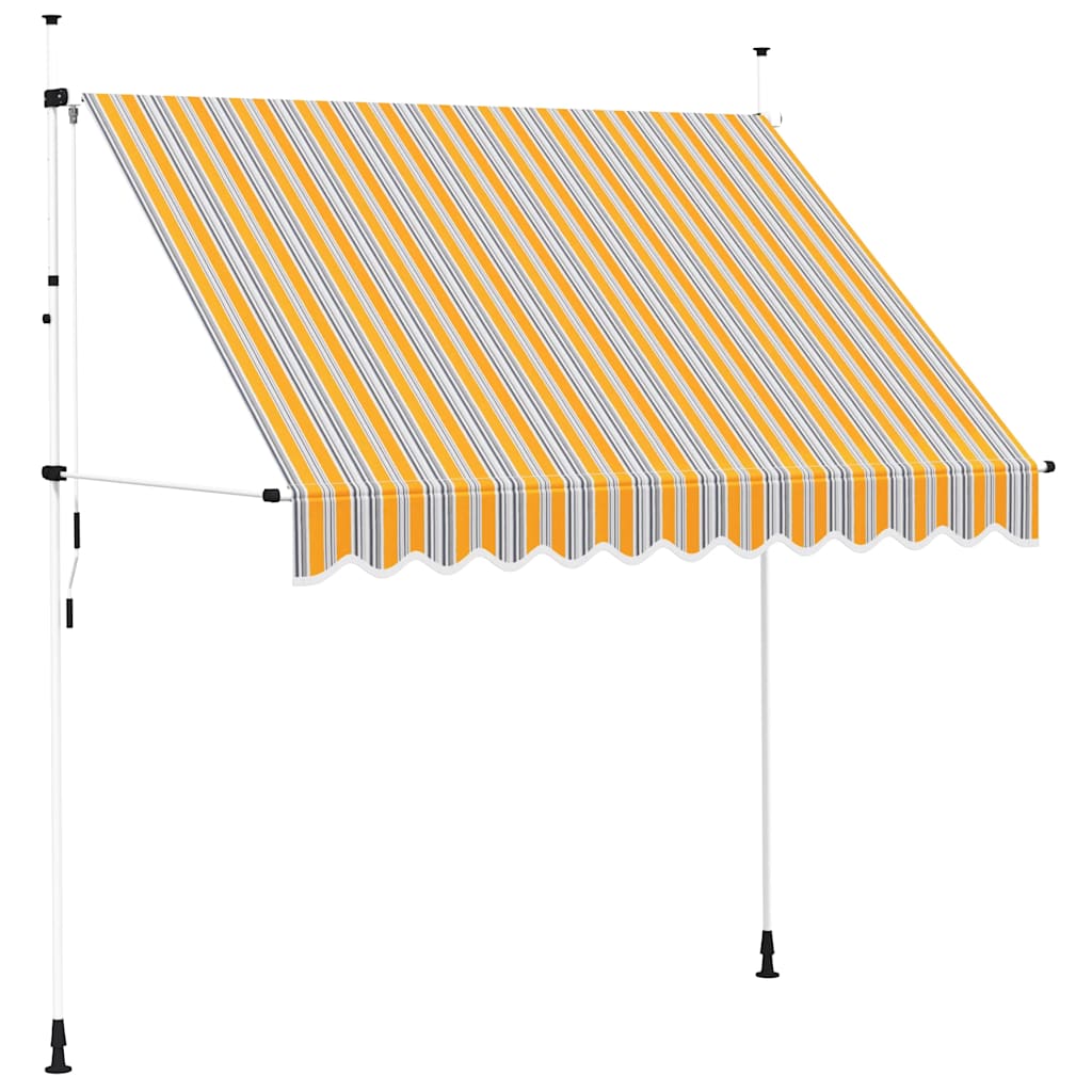 Vidaxl Markise, eigenständig entworfen, 250 cm, gelb-blau gestreift