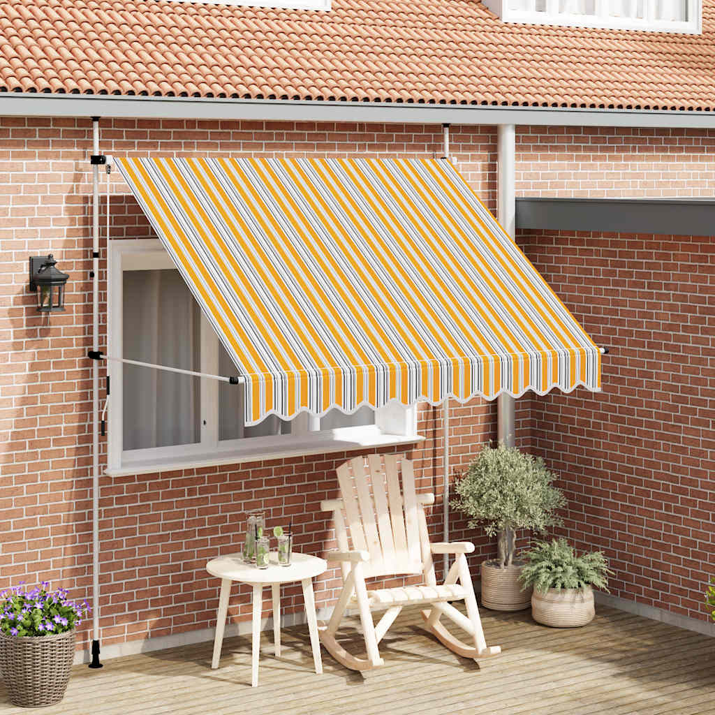 Vidaxl Markise, eigenständig entworfen, 250 cm, gelb-blau gestreift