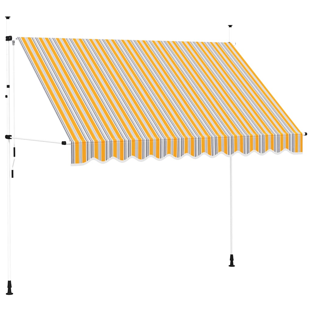 Vidaxl Markise mit selbstgefertigten 300 cm gelben und blauen Streifen