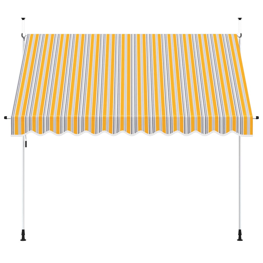 Vidaxl Markise mit selbstgefertigten 300 cm gelben und blauen Streifen