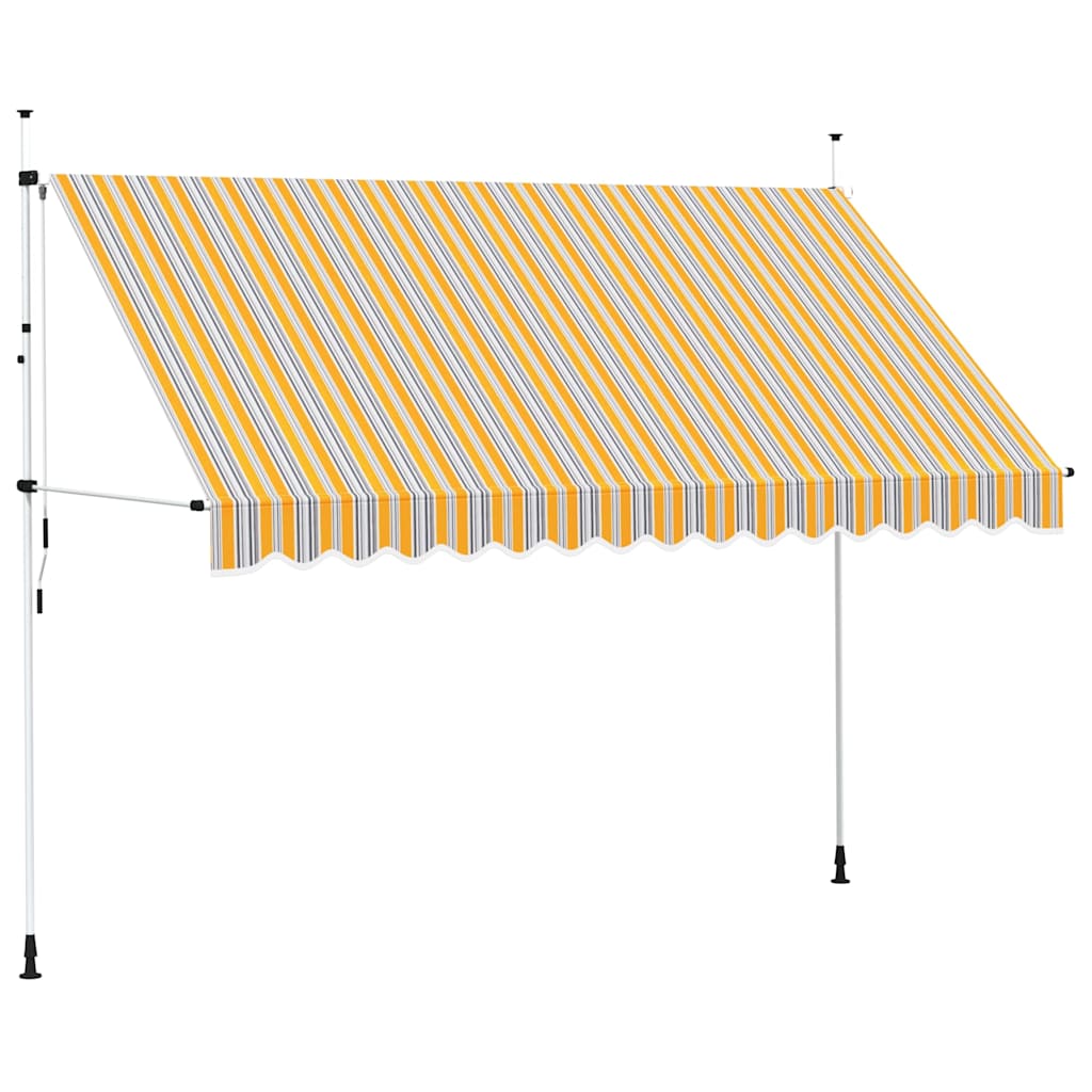 Vidaxl Markise, eigenständig entworfen, 350 cm, gelb-blau gestreift