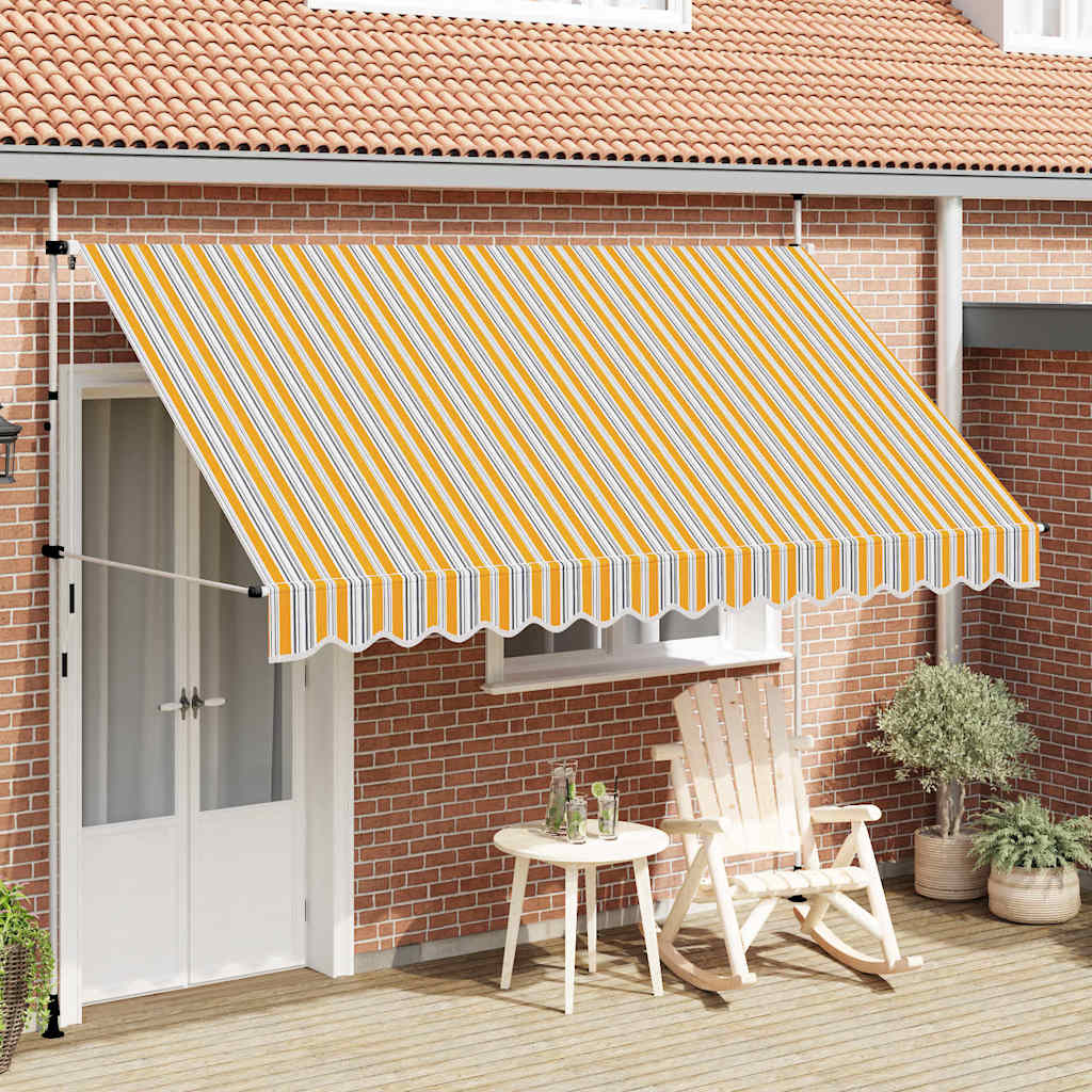 Vidaxl Markise, eigenständig entworfen, 350 cm, gelb-blau gestreift