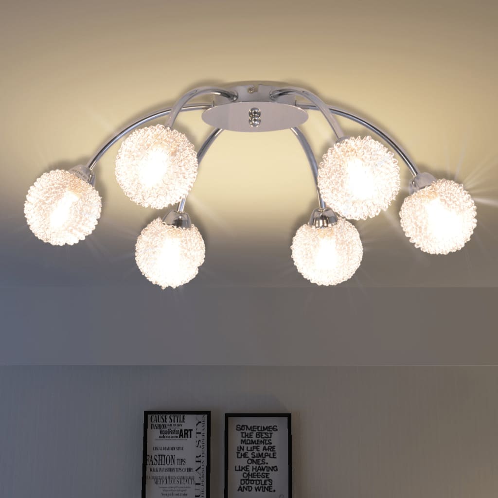 VidaXL Deckenleuchte mit 6 LED-Leuchtmitteln G9 240 W