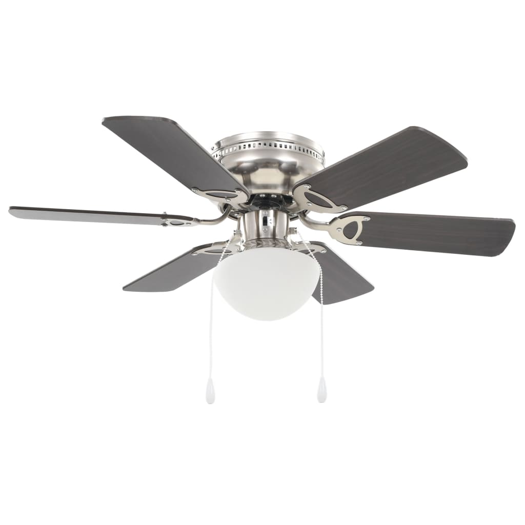 VidaXL Deckenventilator mit Licht, 82 cm, Dunkelbraun