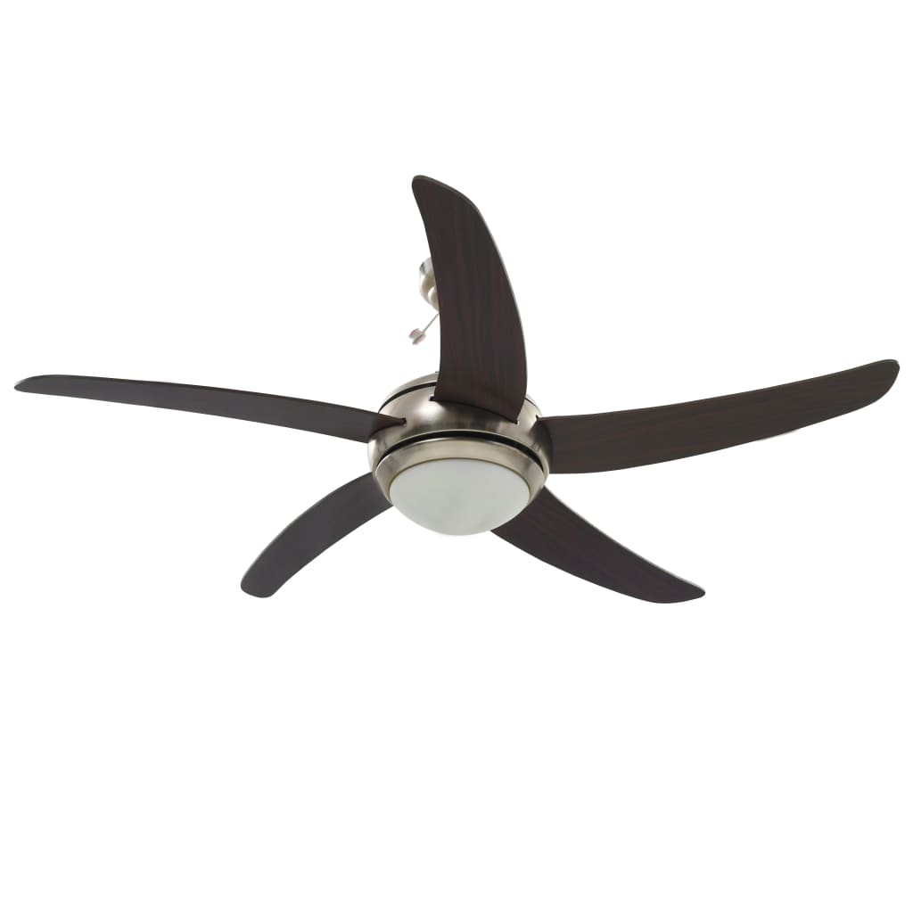Vidaxl Terrassenventilator mit Lampe 128 cm braun