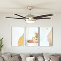 Vidaxl Terrassenventilator mit Lampe 128 cm braun