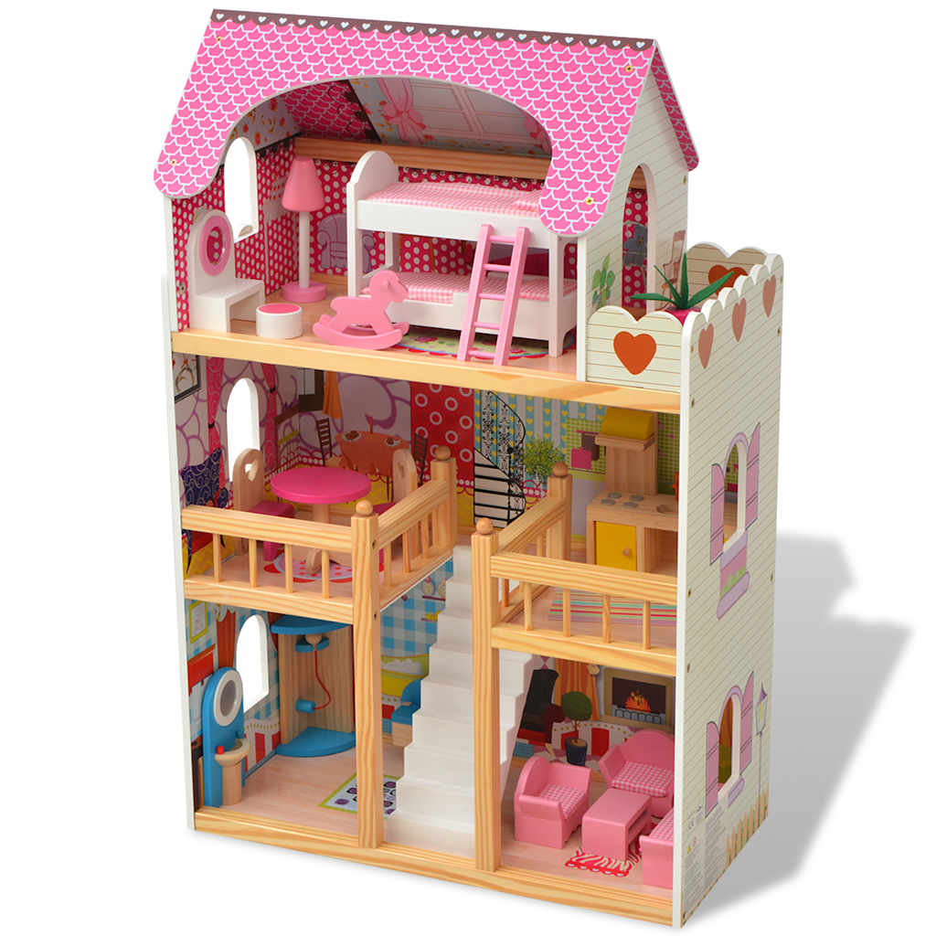 Vidaxx Puppenhaus 3 Böden 60x30x90 cm Holz