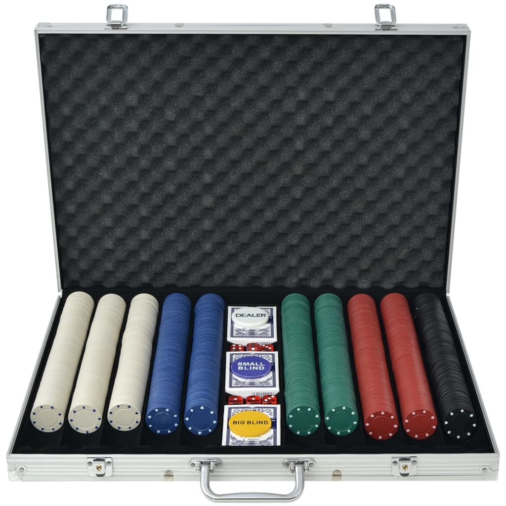 Vidaxl Pokerset mit 1000 Chips aus Aluminium