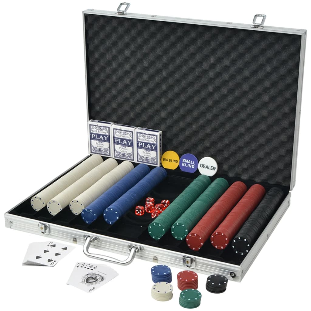 Vidaxl Pokerset mit 1000 Chips aus Aluminium