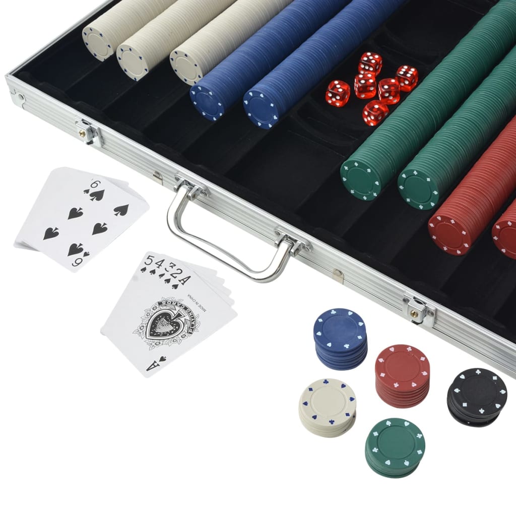 Vidaxl Pokerset mit 1000 Chips aus Aluminium