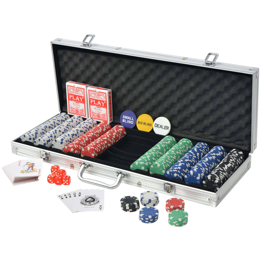 Vidaxl Poker-Set mit 500 Chips aus Aluminium