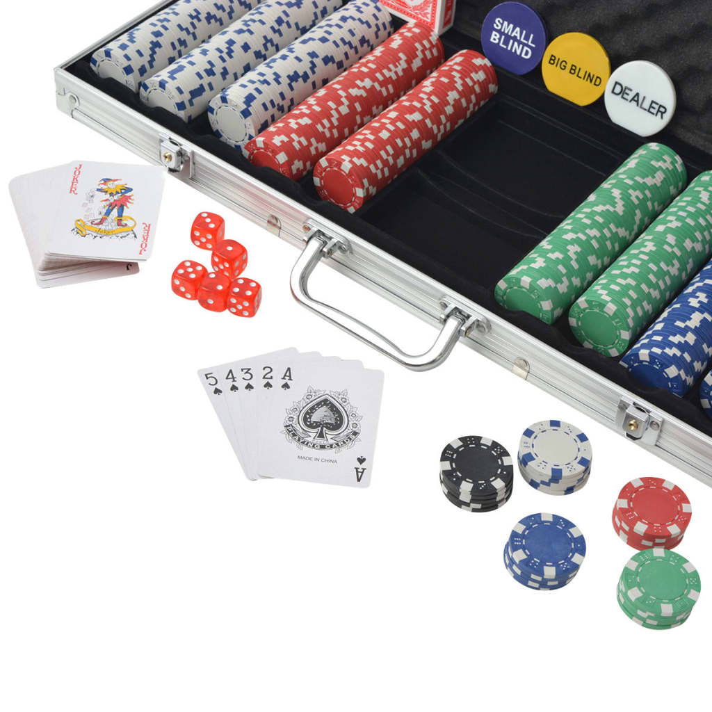 Vidaxl Poker-Set mit 500 Chips aus Aluminium